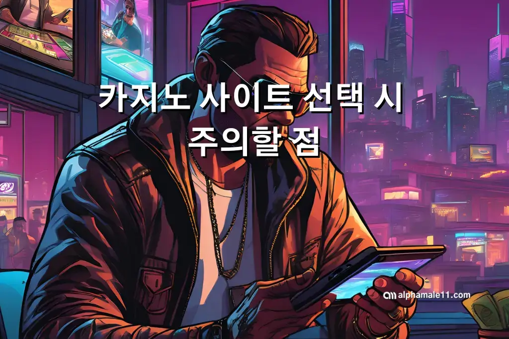 카지노 사이트 주의사항