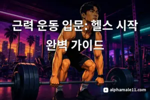 헬스장에서 바벨을 드는 남성
