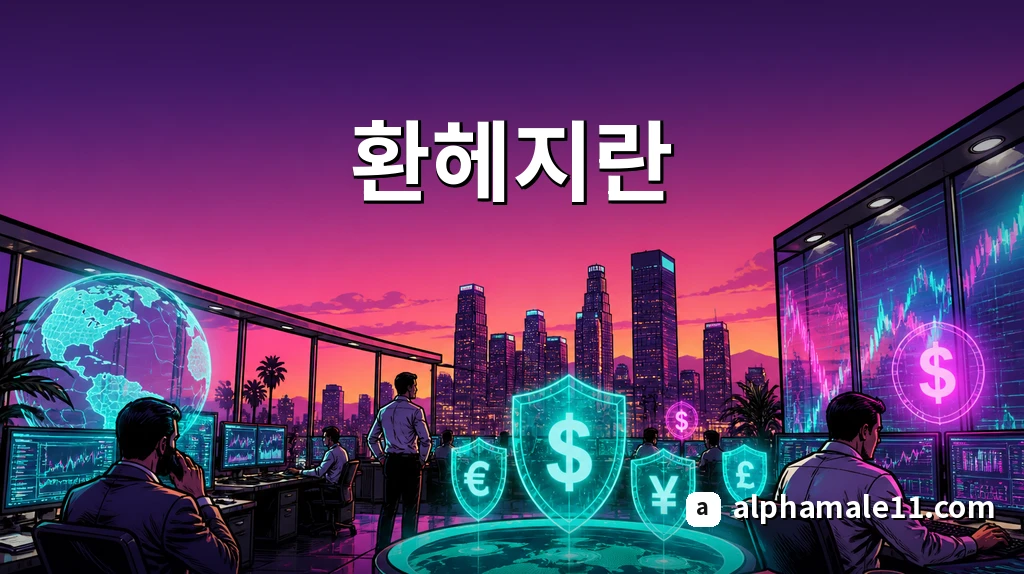 환헤지 개념을 홀로그램으로 보여주는 트레이딩 데스크
