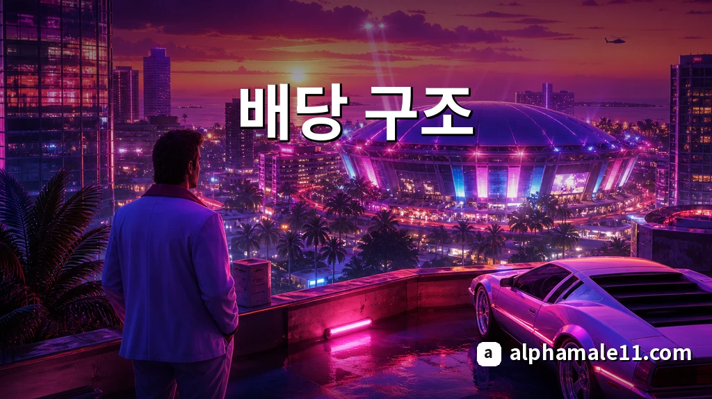 배당 구조를 연상시키는 네온 시티 아레나 전경