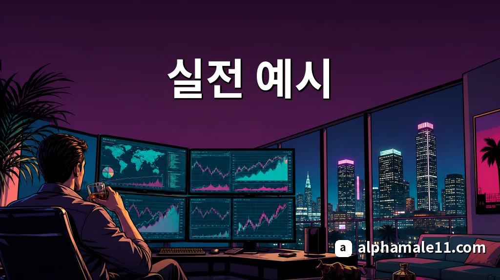 해외주식 포트폴리오 예시 화면이 떠 있는 모니터
